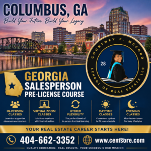 Georgia real estate license course for Columbus GA students with CEMSORE